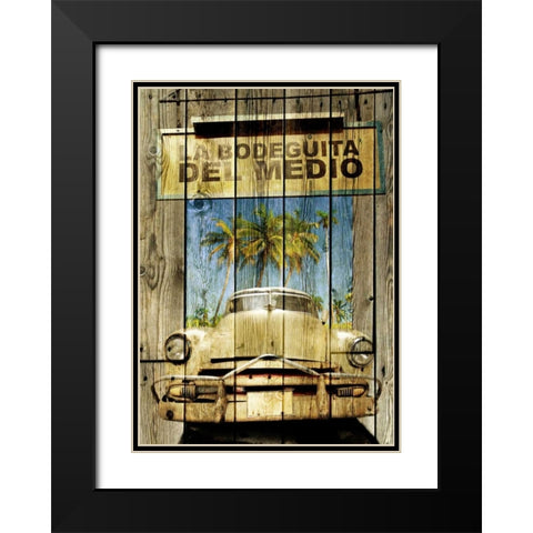 La Bodeguita -1 Black Modern Wood Framed Art Print with Double Matting by Sola, Bresso