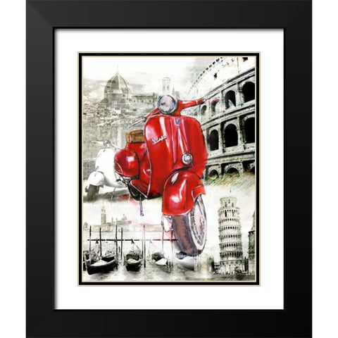 The Beautiful Motorbike Black Modern Wood Framed Art Print with Double Matting by Sola, Bresso