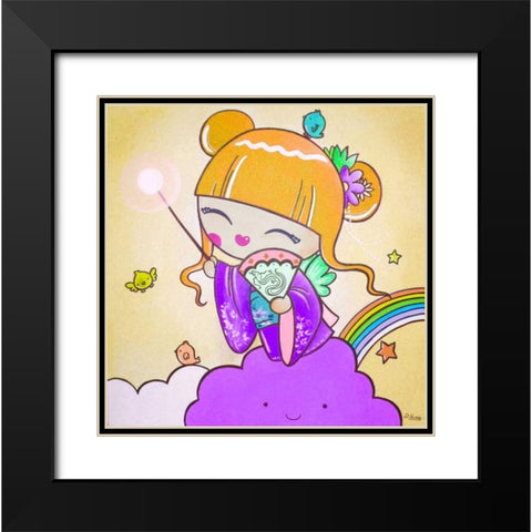 Japanese Fairy Black Modern Wood Framed Art Print with Double Matting by Vicedo, Diana