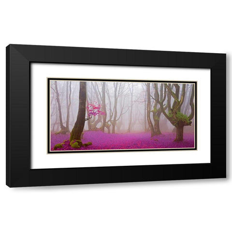Lilac forest 812 Black Modern Wood Framed Art Print with Double Matting by Palacios, J.A.