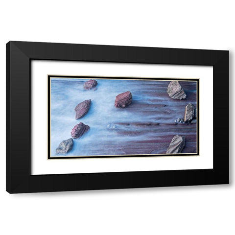 Sea 813 Black Modern Wood Framed Art Print with Double Matting by Palacios, J.A.