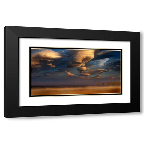 Sea 815 Black Modern Wood Framed Art Print with Double Matting by Palacios, J.A.