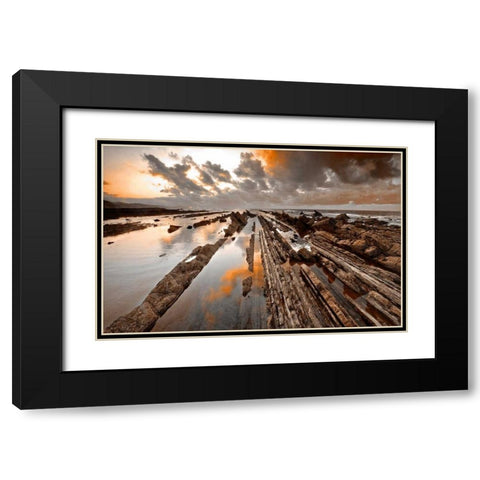 Wild coast 844 Black Modern Wood Framed Art Print with Double Matting by Palacios, J.A.