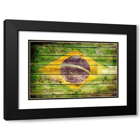 Brazil 2 Black Modern Wood Framed Art Print with Double Matting by Robins, John H.