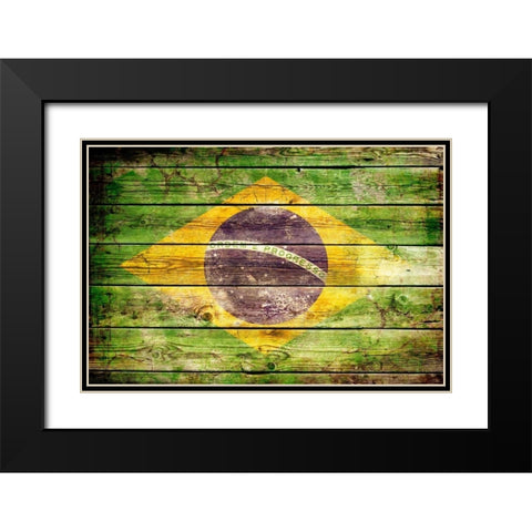 Brazil 2 Black Modern Wood Framed Art Print with Double Matting by Robins, John H.