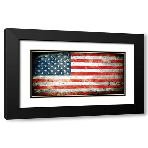 USA 1 Black Modern Wood Framed Art Print with Double Matting by Robins, John H.