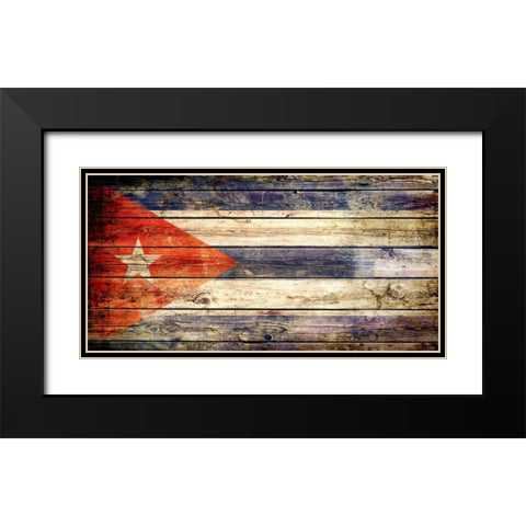 Cuba 2 Black Modern Wood Framed Art Print with Double Matting by Robins, John H.
