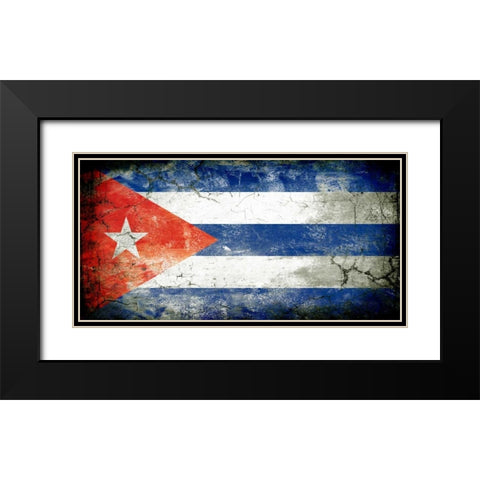 Cuba 1 Black Modern Wood Framed Art Print with Double Matting by Robins, John H.