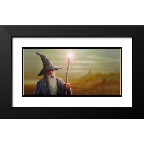 The Wizard Black Modern Wood Framed Art Print with Double Matting by Martin, Jose Luis