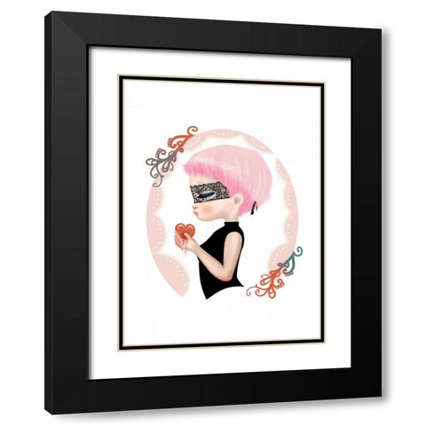 Thief of hearts Black Modern Wood Framed Art Print with Double Matting by Yuste, Patricia