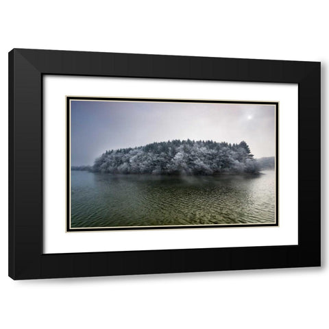 Winter in the swamp Black Modern Wood Framed Art Print with Double Matting by Vera, Urtzi