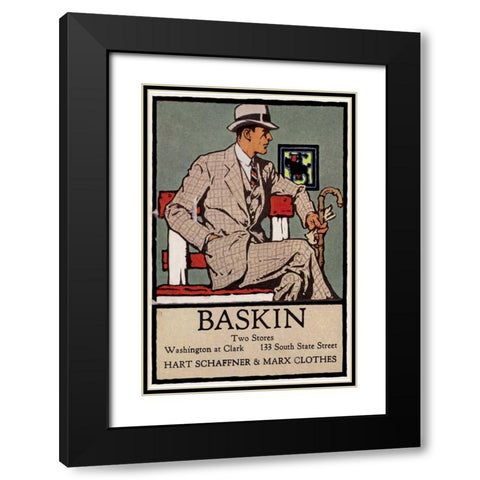 Baskins Fashions I Black Modern Wood Framed Art Print with Double Matting by Unknown