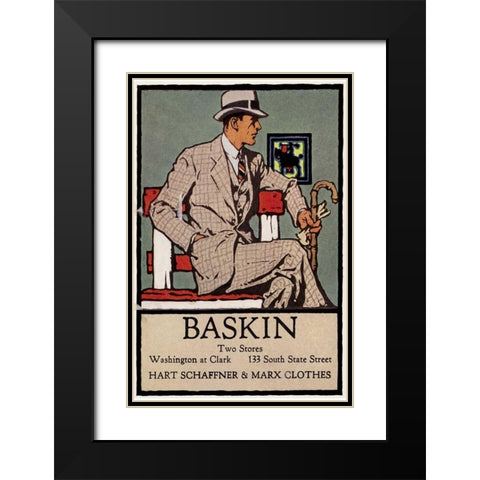 Baskins Fashions I Black Modern Wood Framed Art Print with Double Matting by Unknown