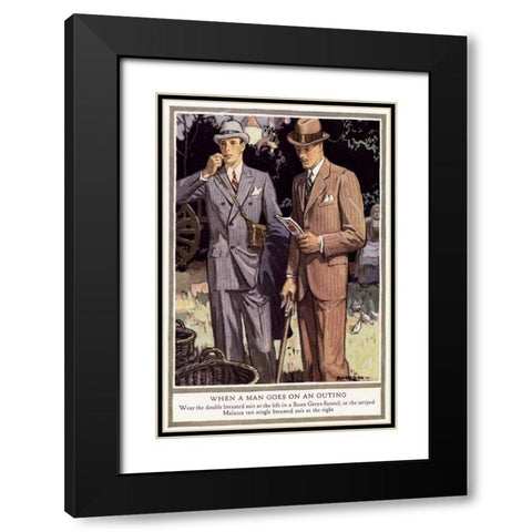 Baskins Fashions III Black Modern Wood Framed Art Print with Double Matting by Unknown