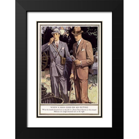 Baskins Fashions III Black Modern Wood Framed Art Print with Double Matting by Unknown