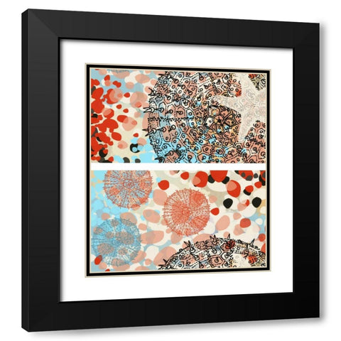 Butterfly MÃ©lange II Black Modern Wood Framed Art Print with Double Matting by Unknown