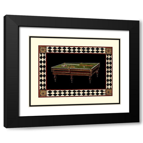 Lets Play Billiards I Black Modern Wood Framed Art Print with Double Matting by Vision Studio