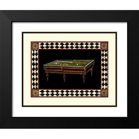 Lets Play Billiards I Black Modern Wood Framed Art Print with Double Matting by Vision Studio