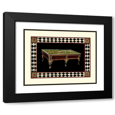 Lets Play Billiards II Black Modern Wood Framed Art Print with Double Matting by Vision Studio