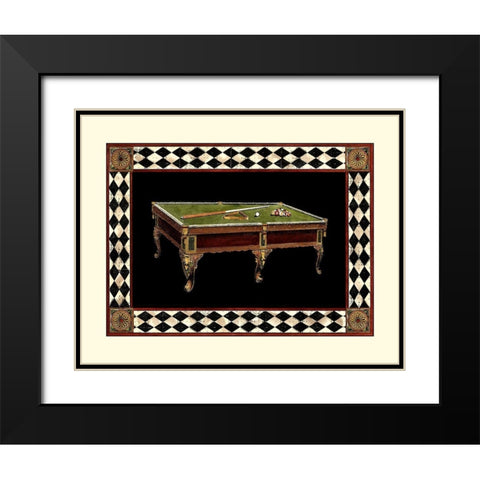 Lets Play Billiards II Black Modern Wood Framed Art Print with Double Matting by Vision Studio