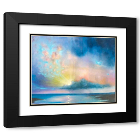 Heaven is Around You Black Modern Wood Framed Art Print with Double Matting by Quin, Marabeth