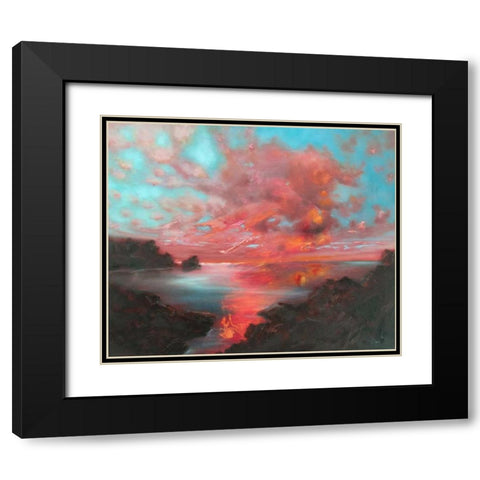 Nothing Has Ever Black Modern Wood Framed Art Print with Double Matting by Quin, Marabeth