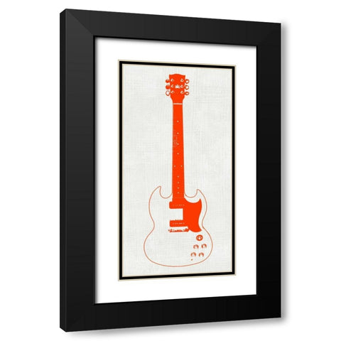 Guitar Collector III Black Modern Wood Framed Art Print with Double Matting by Inge, Kevin Wade