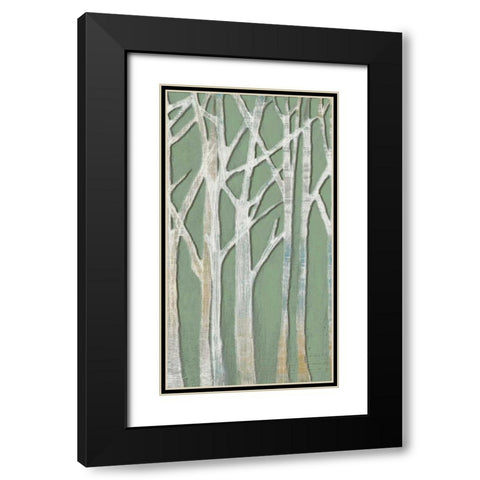 Birchline Triptych II Black Modern Wood Framed Art Print with Double Matting by Goldberger, Jennifer