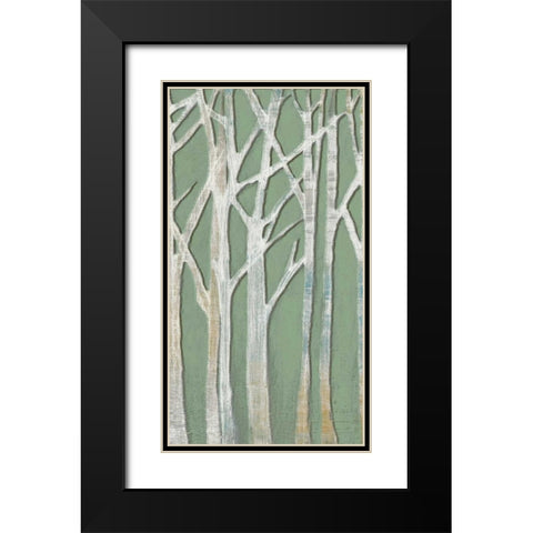 Birchline Triptych II Black Modern Wood Framed Art Print with Double Matting by Goldberger, Jennifer