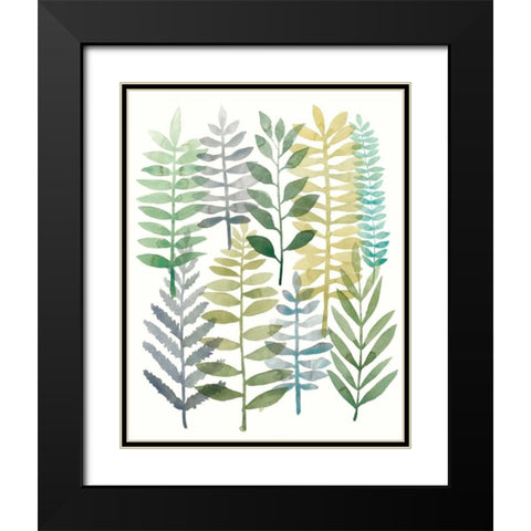 Watercolor Botany I Black Modern Wood Framed Art Print with Double Matting by Meagher, Megan