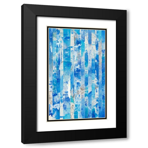Shifting Blues I Black Modern Wood Framed Art Print with Double Matting by OToole, Tim