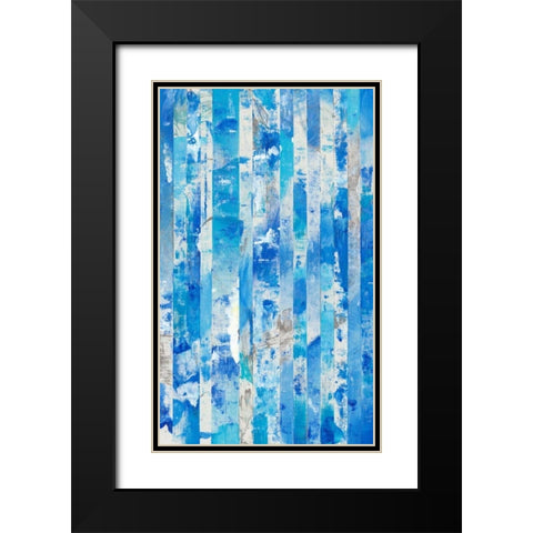 Shifting Blues I Black Modern Wood Framed Art Print with Double Matting by OToole, Tim