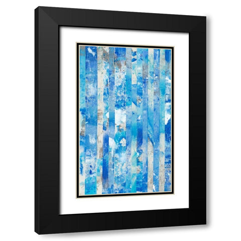 Shifting Blues II Black Modern Wood Framed Art Print with Double Matting by OToole, Tim