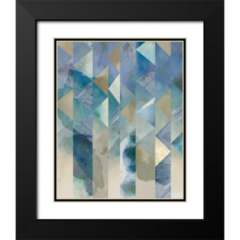 Ocean Reflections I Black Modern Wood Framed Art Print with Double Matting by Zarris, Chariklia