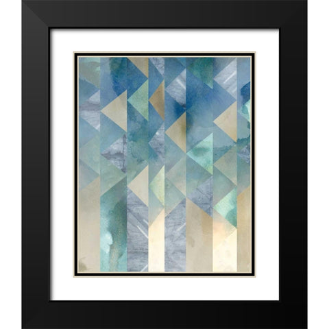 Ocean Reflections II Black Modern Wood Framed Art Print with Double Matting by Zarris, Chariklia