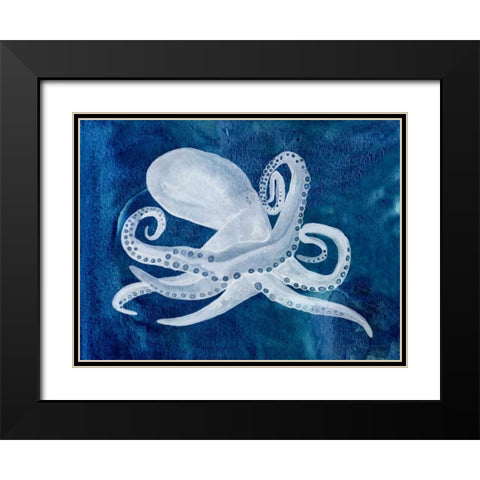 Cephalopod I Black Modern Wood Framed Art Print with Double Matting by Ludwig, Alicia