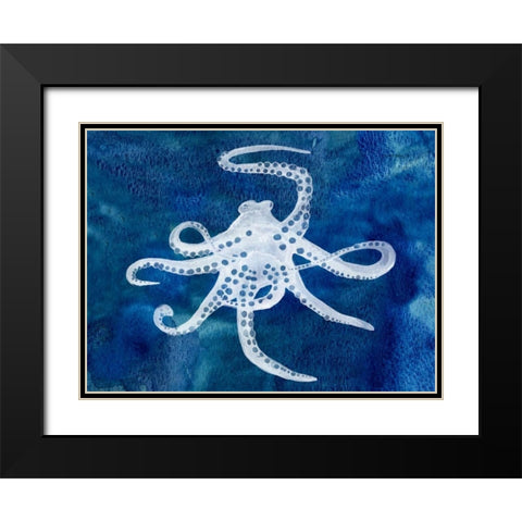 Cephalopod II Black Modern Wood Framed Art Print with Double Matting by Ludwig, Alicia
