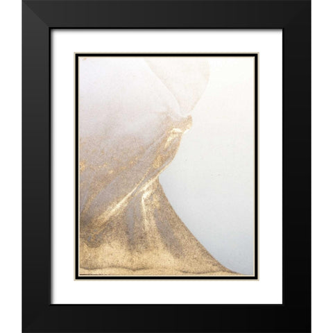 Gold Fusion VI Black Modern Wood Framed Art Print with Double Matting by Contacessi, Julia