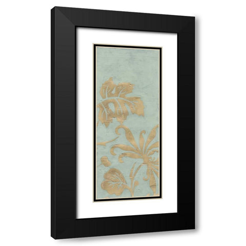 Graceful Garden Triptych I Black Modern Wood Framed Art Print with Double Matting by Vess, June Erica