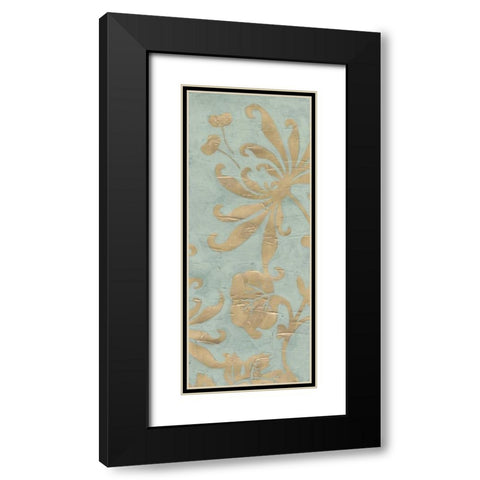 Graceful Garden Triptych II Black Modern Wood Framed Art Print with Double Matting by Vess, June Erica