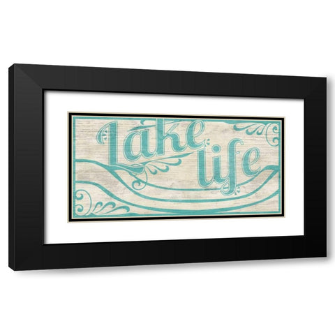 Lake Life I Black Modern Wood Framed Art Print with Double Matting by Vess, June Erica