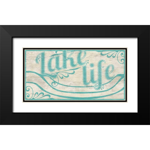 Lake Life I Black Modern Wood Framed Art Print with Double Matting by Vess, June Erica
