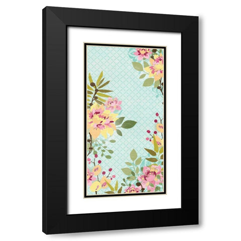 Sangria Garden II Black Modern Wood Framed Art Print with Double Matting by Vess, June Erica