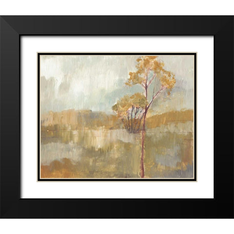 Pastoral Ochre  II Black Modern Wood Framed Art Print with Double Matting by Goldberger, Jennifer