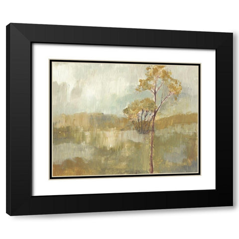 Pastoral Ochre  II Black Modern Wood Framed Art Print with Double Matting by Goldberger, Jennifer