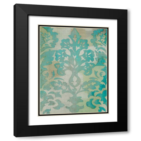 Velvet and Damask II Black Modern Wood Framed Art Print with Double Matting by Zarris, Chariklia