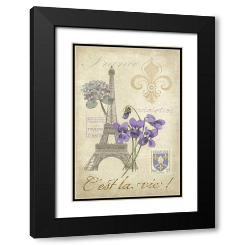 Paris Tour I Black Modern Wood Framed Art Print with Double Matting by Reynolds, Jade