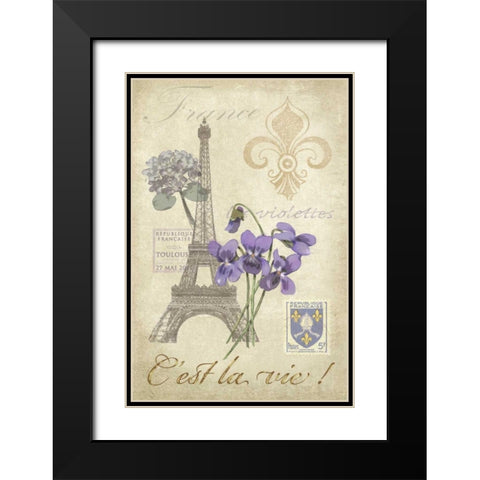 Paris Tour I Black Modern Wood Framed Art Print with Double Matting by Reynolds, Jade