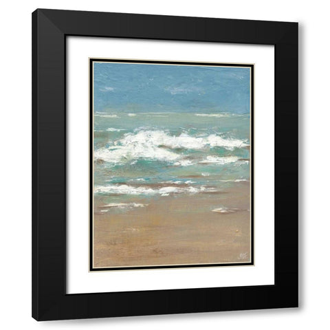 Waves I Black Modern Wood Framed Art Print with Double Matting by Reynolds, Jade