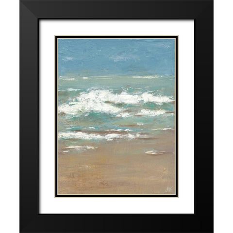 Waves I Black Modern Wood Framed Art Print with Double Matting by Reynolds, Jade